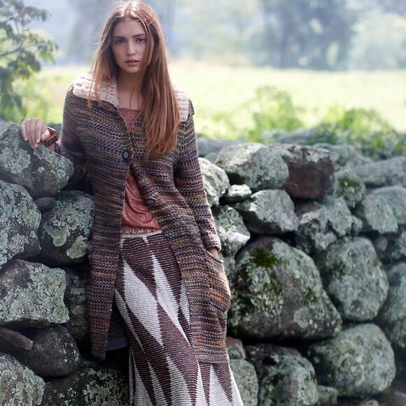 ANTHROPOLOGIE CHARLIE ROBIN Otono Beige Knit Button Duster Cardi Sweater Coat XS - Picture 12 of 13